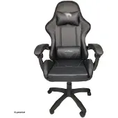 HTI Schreibtischstuhl für Homeoffice Kunstleder Schwarz