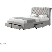 HTI Polsterbett mit Knopf-Steppung Claire 180x200