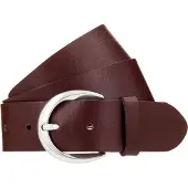 Tamaris Ledergürtel "Charlotte Silver" mit halbrunder Dornschließe in poliertem Silber, 4 cm breit