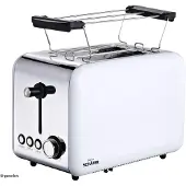 Schaefer Edelstahl 2-Scheiben-Toaster Toastautomat weiß-silber 74180