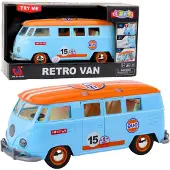Leantoys Retro Car Van Bus Lights Sounds Opening Doors Blue