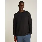 Tommy Hilfiger Rundhalspullover "TEXTURED LS TEE" mit Rundhalsausschnitt