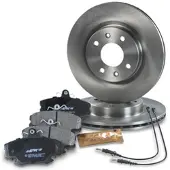 BESTPRICE Bremsscheiben + Bremsbeläge Vorderachse Belüftet [Hersteller-Nr. 10604229] für Renault, Dacia