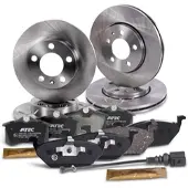 BESTPRICE Bremsscheiben + Bremsbeläge Vorne + Hinten [Hersteller-Nr. 10603461] für VW, Seat