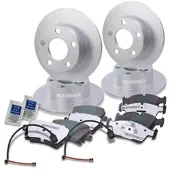 BESTPRICE Komplettset Bremsscheiben+Bremsbeläge Vorne+Hinten [Hersteller-Nr. 10604136] für BMW