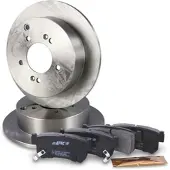 BESTPRICE Satz Bremsscheiben+Bremsbeläge Hinterachse VOLL [Hersteller-Nr. 10601127] für Kia, Hyundai