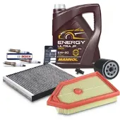 BESTPRICE Inspektionspaket SET C + 5L 5W-20 Motoröl [Hersteller-Nr. 40669589] für Ford