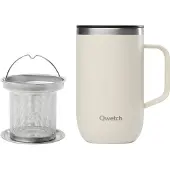 Qwetch Isolier-Teebecher Edelstahl matt sand 470ml Ø 8.4 cm