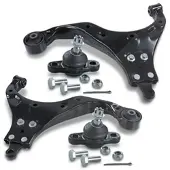 BESTPRICE 2x Querlenker + 2x Traggelenke vorne [Hersteller-Nr. 40483296] für Hyundai, Kia