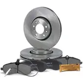 BESTPRICE Bremsscheiben + Bremsbeläge Hinterachse Voll [Hersteller-Nr. 10604973] für Fiat, Peugeot, Citroën