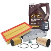 BESTPRICE Inspektionspaket Set B + 5l 5W-30 Motoröl [Hersteller-Nr. 40641867] für Skoda, VW