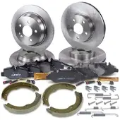 BESTPRICE Bremsscheiben + Bremsbeläge Vorne + Hinten [Hersteller-Nr. 10603819] für Mercedes-Benz