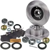 BESTPRICE Bremsscheiben + Bremsbeläge Hinterachse Voll [Hersteller-Nr. 10604082] für Audi