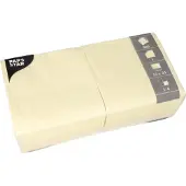 Papstar 500 Servietten, 1-lagig 1/4-Falz 33 cm x 33 cm Creme