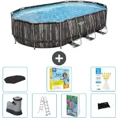 Bestway Power Steel Oval - 610x366x122 cm - 6-teilig S582