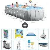 Intex Prism Frame Pool Oval - 610x305x122 cm - 7-teilig S544