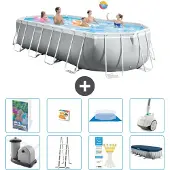 Intex Prism Frame Pool Oval - 610x305x122 cm - 7-teilig S590