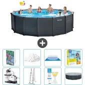 Intex Graphite Panel Pool Rund - 478x124 cm - 7-teilig S597