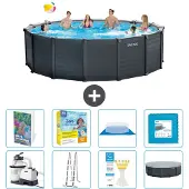 Intex Graphite Panel Pool Rund - 478x124 cm - 7-teilig S566