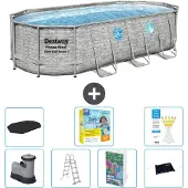 Bestway Power Steel Oval - 549x274x122 cm - 6-teilig S582
