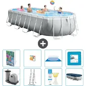 Intex Prism Frame Pool Oval - 610x305x122 cm - 7-teilig S570