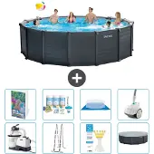 Intex Graphite Panel Pool Rund - 478x124 cm - 7-teilig S658