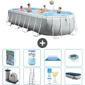 Intex Prism Frame Pool Oval - 610x305x122 cm - 7-teilig S622