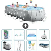 Intex Prism Frame Pool Oval - 610x305x122 cm - 7-teilig S605