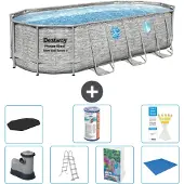 Bestway Power Steel Oval - 549x274x122 cm - 6-teilig S594