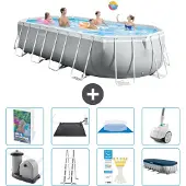 Intex Prism Frame Pool Oval - 610x305x122 cm - 7-teilig S600