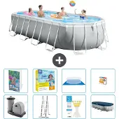 Intex Prism Frame Pool Oval - 610x305x122 cm - 7-teilig S529