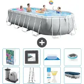 Intex Prism Frame Pool Oval - 610x305x122 cm - 7-teilig S608