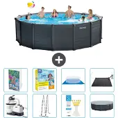 Intex Graphite Panel Pool Rund - 478x124 cm - 7-teilig S582