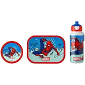 Mepal Lunchset Campus (Pop-up-Trinkflasche, Brotdose & Fruchtbox) - Spiderman- Geschenke zur Einschulung - Vesperdose - Einschulung - Geschenke für frauen und männer