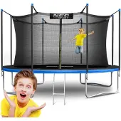 Neo-Sport Gartentrampolin (435 cm) mit Innennetz und Leiter