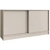 Beautysofa Kommode MIRELA 160 cm Kaschmir, Sideboard mit 2 Schiebetüren, Highboard mit dekorativen Zierleisten, Moderne Anrichte, Viel Stauraum