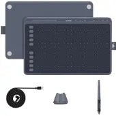 HUION HS611, Kabelgebunden, 5080 lpi, 258,4 x 161,5 mm, USB, 1 cm, Schwarz