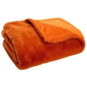 Amadeus Plaid Luxe safran 130x170 cm - Orange Rechteck Polyester 170x130 cm