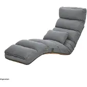 HTI Maribel Liegesessel, 56x20x175 cm, 4-fach verstellbare Rückenlehne, verstellbare Kopflehne, faltbar, gepolstert
