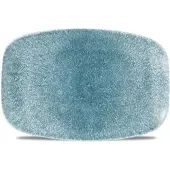 Churchill Livingstone Raku Topaz Blue Chefs Platte 30 x 19.9cm