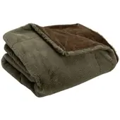 Amadeus Plaid Luxe khaki 130x170 - Grün Rechteck Polyester 170x130 cm