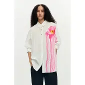 Desigual Hemd Gloss 26SWCW18 Weiß Regular Fit