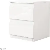 HTI Nachtschrank Kenji Hochglanz Weiss