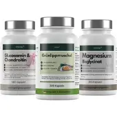 EXVital GelenkPlus Set (Glucosamin, Grünlippmuschel & Magnesium Kapseln)