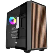 Darkflash Gehäuse DS900WD ATX, Glasfront, Holzoptik, Schwarz