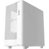 Darkflash PC-Gehäuse DB330M Mesh, weiß, M-ATX/ITX, mit Seitenteil aus gehärtetem Glas