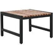 Bolero Niedrige Barhocker aus Stahl und Akazie (4er-Pack)