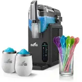 Bardi Slush-Maschine, grau, mit Becherset, weiß