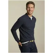 Fynch&Hatton Langarmshirt normale Passform, mit Zipper, mit Hemdkragen, hüftbedeckende Länge