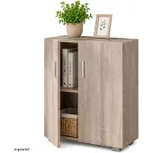 HTI Kommode Thekla 2-türig, Stauraum für Ordner, Wäsche, Geschirr und Spielsachen, 60x77x31 cm